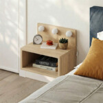 Κομοδίνο επιτοίχιο Treo Megapap με LED χρώμα sapphire oak 40x30x33,8εκ. - Image 4