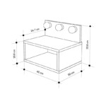 Κομοδίνο επιτοίχιο Treo Megapap με LED χρώμα sapphire oak 40x30x33,8εκ. - Image 7