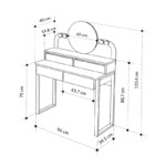 Τουαλέτα με καθρέπτη Lora Megapap με LED χρώμα μαύρο - sapphire oak 96x40x133,4εκ. - Image 7