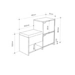Παπουτσοθήκη Haven Megapap χρώμα sapphire oak - ανθρακί 101x35x80,4εκ. - Image 6