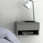 Κομοδίνο επιτοίχιο Mary Megapap χρώμα γκρι σκυροδέματος 40x30x23εκ. - Image 4