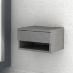 Κομοδίνο επιτοίχιο Mary Megapap χρώμα γκρι σκυροδέματος 40x30x23εκ. - Image 5