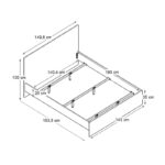 Κρεβάτι Troy Megapap χρώμα καρυδί 140x190εκ. - Image 5