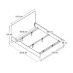 Κρεβάτι Troy Megapap χρώμα καρυδί 150x200εκ. - Image 5