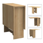 Τραπέζι Pepe Megapap επεκτεινόμενο χρώμα φυσικό οξιάς 28(56+56)x77x75εκ.