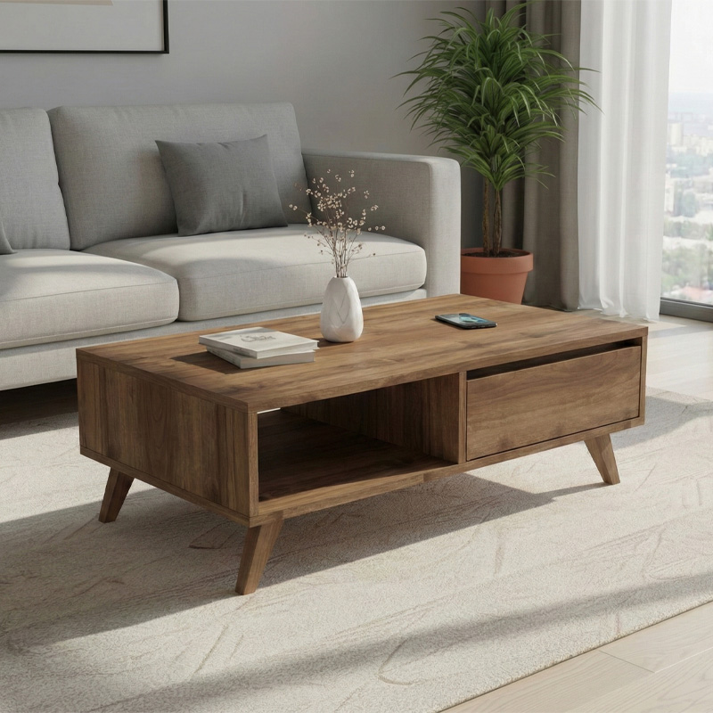 Τραπεζάκι σαλονιού Aster Megapap χρώμα καρυδί 120x56x40εκ. Τραπεζάκι σαλονιού Aster Megapap χρώμα καρυδί 120x56x40εκ.