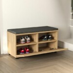 Παπουτσοθήκη Twain Megapap 8 ζευγών χρώμα sapphire oak 80x35x42εκ. - Image 2