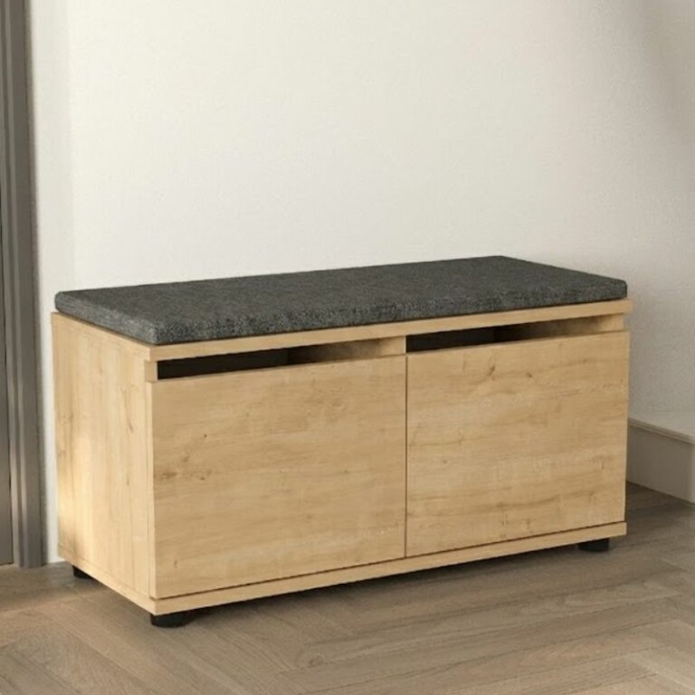 Παπουτσοθήκη Twain Megapap 8 ζευγών χρώμα sapphire oak 80x35x42εκ.