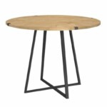 Σετ τραπεζαρία 5τμχ Rubes - Viva Megapap χρώμα φυσικό οξιάς - λευκό Ø100x78εκ. - Image 4