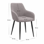 Σετ τραπεζαρία 5τμχ Rubes - Monica Megapap χρώμα φυσικό οξιάς - ανοιχτό μπεζ Ø100x78εκ. - Image 5