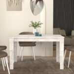 Τραπέζι Darlen Megapap χρώμα λευκό εφέ μαρμάρου 125x72x74εκ. - Image 5