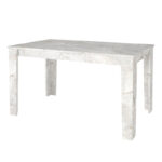 Τραπέζι Darlen Megapap χρώμα λευκό εφέ μαρμάρου 125x72x74εκ. - Image 6