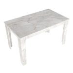 Τραπέζι Darlen Megapap χρώμα λευκό εφέ μαρμάρου 125x72x74εκ. - Image 7