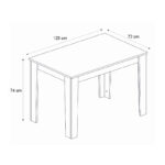 Τραπέζι Darlen Megapap χρώμα λευκό εφέ μαρμάρου 125x72x74εκ. - Image 9