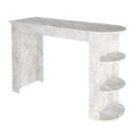 Τραπέζι μπαρ Vigne Megapap χρώμα λευκό εφέ μαρμάρου 150x51,6x101,8εκ. - Image 5