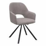 Σετ τραπεζαρία 5τμχ Rubes - Gabriel Megapap χρώμα γκρι σκυροδέματος - ανοιχτό μπεζ Ø100x78εκ. - Image 2