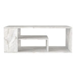 Τραπεζάκι σαλονιού Abdera Megapap χρώμα λευκό εφέ μαρμάρου 110x60x42εκ. - Image 8