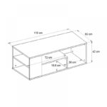 Τραπεζάκι σαλονιού Abdera Megapap χρώμα λευκό εφέ μαρμάρου 110x60x42εκ. - Image 10