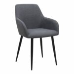 Σετ τραπεζαρία 5τμχ Rubes - Monica Megapap χρώμα λευκό - γκρι Ø100x78εκ. - Image 2