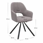 Σετ τραπεζαρία 5τμχ Rubes - Gabriel Megapap χρώμα λευκό - ανοιχτό μπεζ Ø100x78εκ. - Image 5