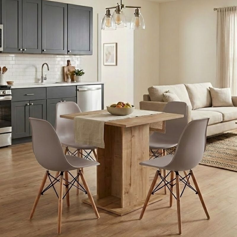 Σετ τραπεζαρία 5τμχ Allos - Nova Megapap χρώμα sapphire oak - cappuccino 75x75x77εκ. Σετ τραπεζαρία 5τμχ Allos - Nova Megapap χρώμα sapphire oak - cappuccino 75x75x77εκ.