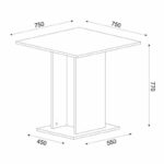 Σετ τραπεζαρία 5τμχ Allos - Kevin Megapap χρώμα sapphire oak - μουσταρδί 75x75x77εκ. - Image 6