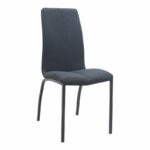 Σετ τραπεζαρία 5τμχ Darlen - Fina Megapap χρώμα sapphire oak - ανθρακί 125x72x74εκ. - Image 2