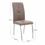 Σετ τραπεζαρία 5τμχ Darlen - Alma Megapap χρώμα sapphire oak - μπεζ 125x72x74εκ. - Image 5