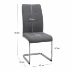 Σετ τραπεζαρία 5τμχ Darlen - Laura Megapap χρώμα λευκό - γκρι 125x72x74εκ. - Image 5