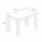 Σετ τραπεζαρία 5τμχ Darlen - Kevin Megapap χρώμα λευκό - μόκα 125x72x74εκ. - Image 6