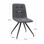 Σετ τραπεζαρία 5τμχ Darlen - Bianca Megapap χρώμα λευκό - γκρι 125x72x74εκ. - Image 5