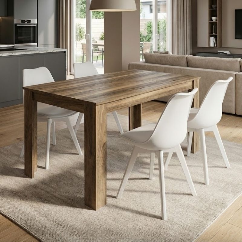 Σετ τραπεζαρία 5τμχ Darlen - Viva Megapap χρώμα καρυδί - λευκό 125x72x74εκ. Σετ τραπεζαρία 5τμχ Darlen - Viva Megapap χρώμα καρυδί - λευκό 125x72x74εκ.