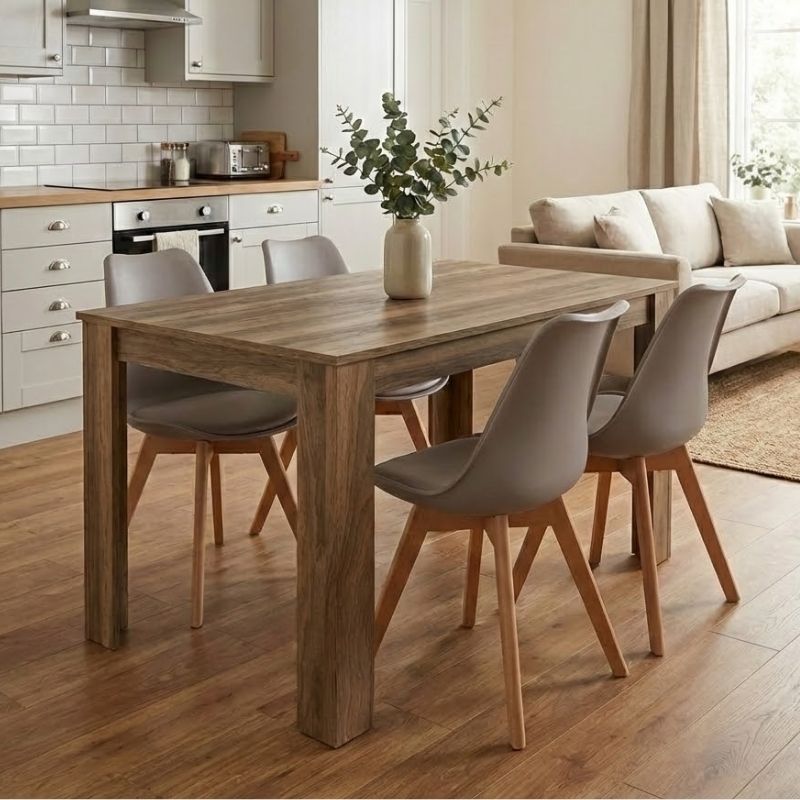 Σετ τραπεζαρία 5τμχ Darlen - Viva Megapap χρώμα καρυδί - cappuccino 125x72x74εκ. Σετ τραπεζαρία 5τμχ Darlen - Viva Megapap χρώμα καρυδί - cappuccino 125x72x74εκ.