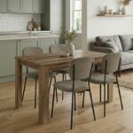 Σετ τραπεζαρία 5τμχ Darlen - Kevin Megapap χρώμα καρυδί - λαδί 125x72x74εκ.