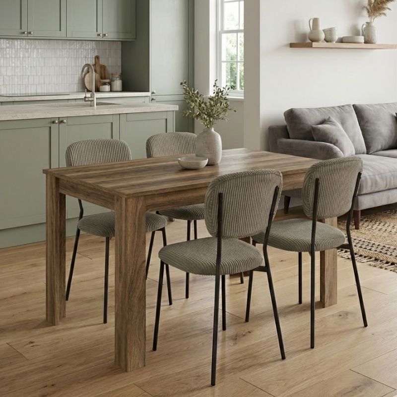 Σετ τραπεζαρία 5τμχ Darlen - Kevin Megapap χρώμα καρυδί - λαδί 125x72x74εκ. Σετ τραπεζαρία 5τμχ Darlen - Kevin Megapap χρώμα καρυδί - λαδί 125x72x74εκ.