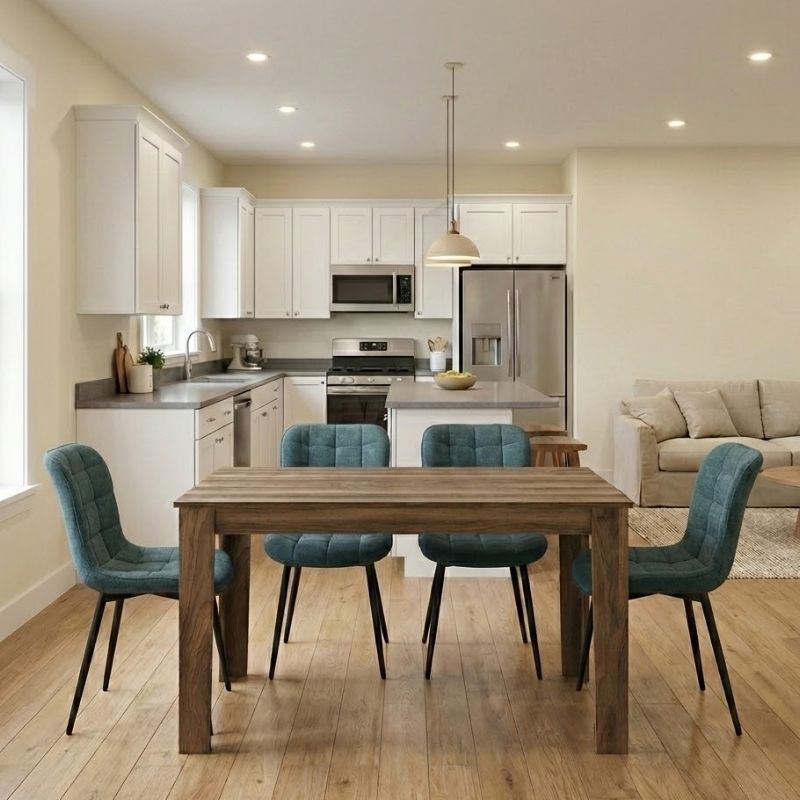 Σετ τραπεζαρία 5τμχ Darlen - Chiara Megapap χρώμα καρυδί - πράσινο 125x72x74εκ. Σετ τραπεζαρία 5τμχ Darlen - Chiara Megapap χρώμα καρυδί - πράσινο 125x72x74εκ.