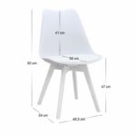 Σετ τραπεζαρία 5τμχ Darlen - Viva Megapap χρώμα sencron black - λευκό 125x72x74εκ. - Image 5