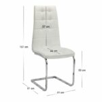 Σετ τραπεζαρία 5τμχ Darlen - Vela Megapap χρώμα sencron black - λευκό 125x72x74εκ. - Image 5