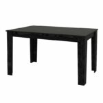 Σετ τραπεζαρία 5τμχ Darlen - Christy Megapap χρώμα sencron black - λαδί 125x72x74εκ. - Image 4