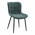 Σετ τραπεζαρία 5τμχ Darlen - Chiara Megapap χρώμα sencron black - πράσινο 125x72x74εκ. - Image 2