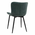 Σετ τραπεζαρία 5τμχ Darlen - Chiara Megapap χρώμα sencron black - πράσινο 125x72x74εκ. - Image 3