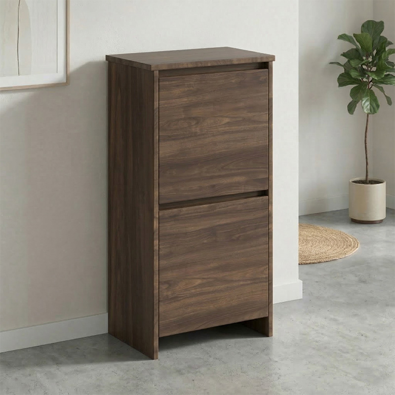 Παπουτσοθήκη Port Megapap χρώμα καρυδί 48x31x92εκ. Παπουτσοθήκη Port Megapap χρώμα καρυδί 48x31x92εκ.