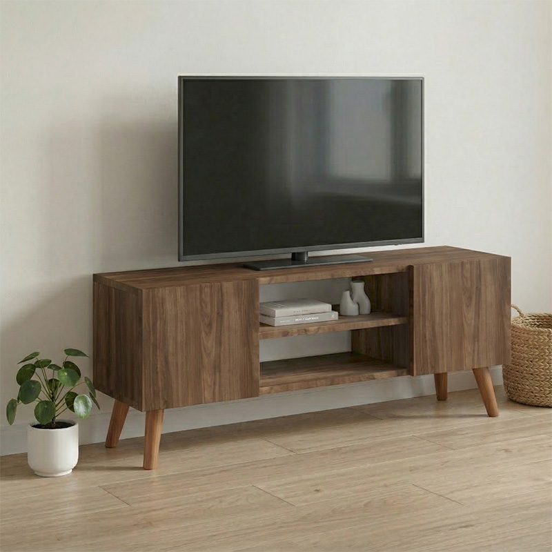 Έπιπλο τηλεόρασης Etna Megapap χρώμα καρυδί 120x30x45εκ. Έπιπλο τηλεόρασης Etna Megapap χρώμα καρυδί 120x30x45εκ.