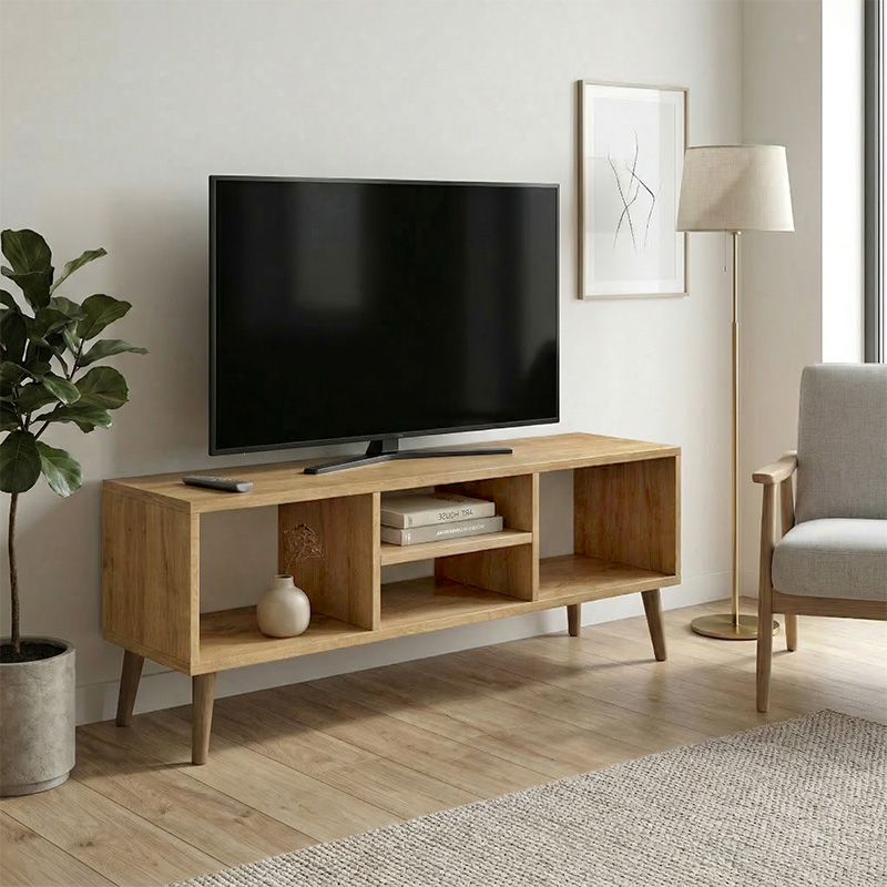 Έπιπλο τηλεόρασης Loren Megapap χρώμα sapphire oak 120x30x40εκ. Έπιπλο τηλεόρασης Loren Megapap χρώμα sapphire oak 120x30x40εκ.