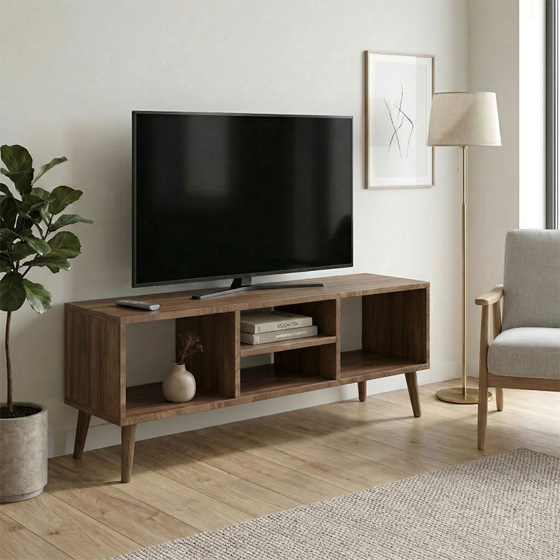 Έπιπλο τηλεόρασης Loren Megapap χρώμα καρυδί 120x30x40εκ. Έπιπλο τηλεόρασης Loren Megapap χρώμα καρυδί 120x30x40εκ.