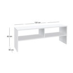 Έπιπλο τηλεόρασης Beirut Megapap χρώμα λευκό 120x30x40εκ. - Image 3