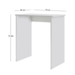 Γραφείο εργασίας Biro Megapap χρώμα λευκό 70x40x75εκ. - Image 3