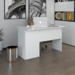 Γραφείο εργασίας με κλειδαριά Moto Megapap χρώμα λευκό 110x60x75εκ. - Image 2