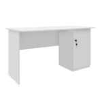 Γραφείο εργασίας με κλειδαριά Moto Megapap χρώμα λευκό 140x60x75εκ. - Image 3