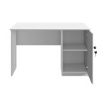 Γραφείο εργασίας με κλειδαριά Moto Megapap χρώμα λευκό 120x80x75εκ. - Image 2